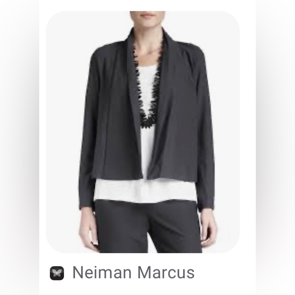 Eileen Fisher brown stretch viscose jacket 🌿